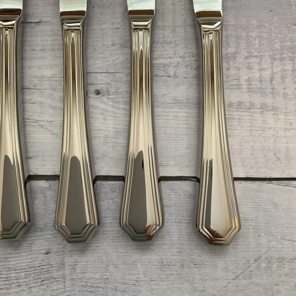Wallace ARLINGTON Steak Knives Set Of 6 Stainless Steel Flatware #3
